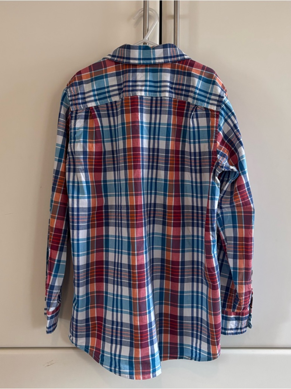 Plaid Button-Down Shirt in Blue & Red - Children’s Place Boys Size 10/12 - Picture 3 of 4